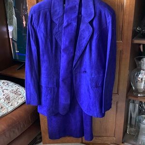 Vintage butter soft Suede dress and blazer